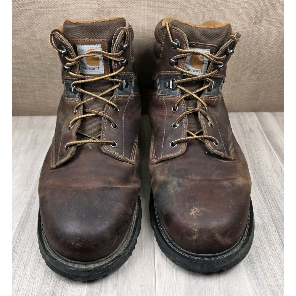 Carhartt Traditional Welt 6"  Brown Leather Soft Toe Work Boots CMW6174 Mens 13W
